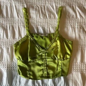 Silk Green Top